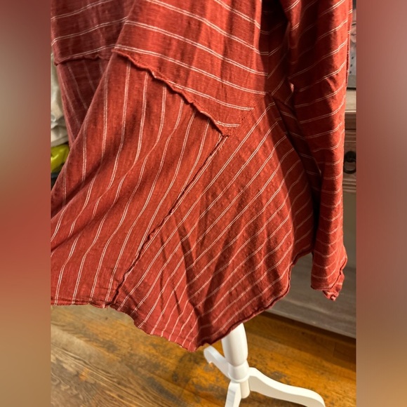 Easel Stripped Asymmetrical Top - Picture 3 of 9